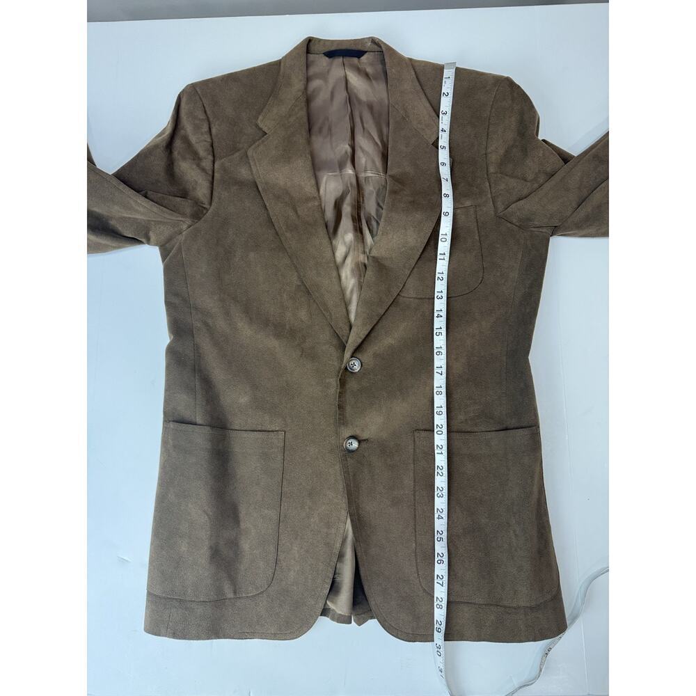 Vintage Marshall Field & Company Microsuede Blazer Brown USA Measures Men's 42 - Picture 4 of 12